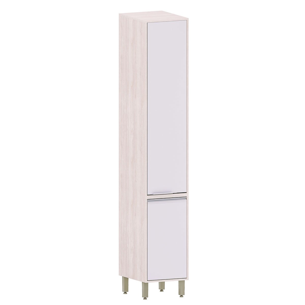 Paneleiro Alto para Cozinha 40 cm 2 Portas Atenas Cinza Cristal