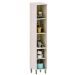 Paneleiro Alto para Cozinha 40 cm 2 Portas Atenas Cinza Cristal