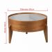 Mesa de Centro Anna com Tampo Off White 60 cm e Pés em Madeira