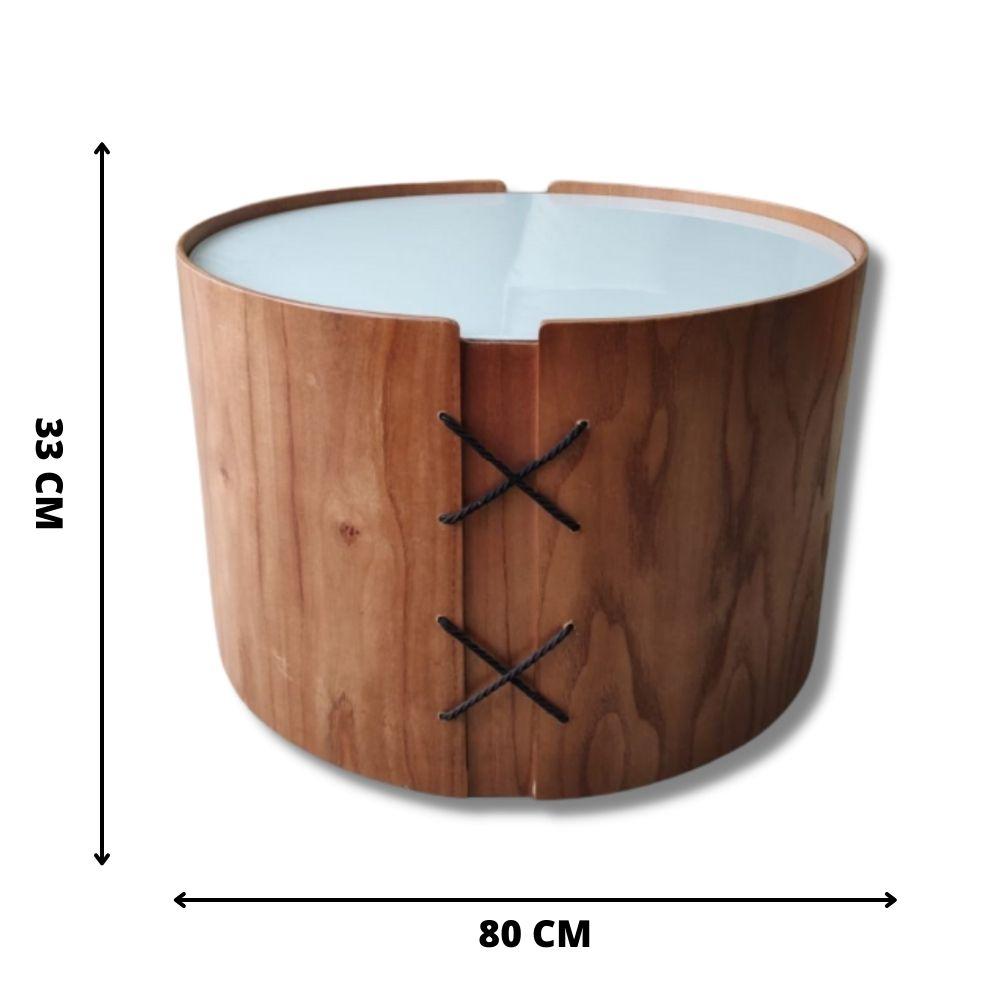 Mesa de Centro Redonda Isis Off White 80 CM