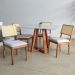 Mesa de Jantar Luna Tampo Retangular Off White 1,20 M com Base em Madeira