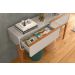Aparador Cleo Suporte Para Decoração C/ 2 Gavetas Porta Itens Off White/ Freijó