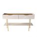 Aparador Valência C/ Prateleira Para Itens E Decoração Off White/ Freijó