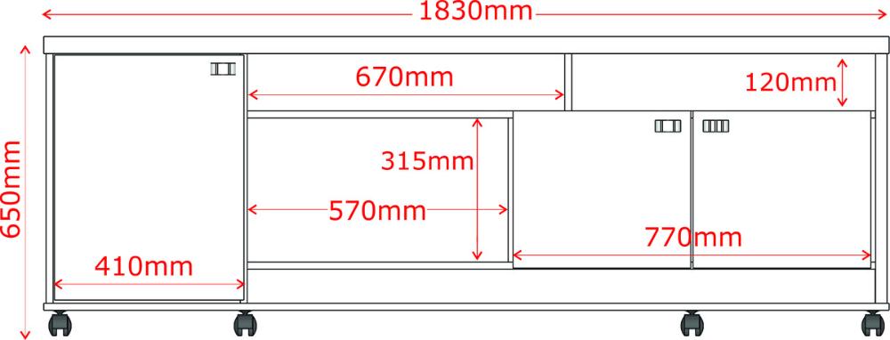 Bancada Dallas Suporte Para Tvs C/ 3 Portas E Nichos - Off White Perolizado/Jequitiba