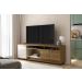 Bancada Napoli Suporte Para Tvs C/ 3 Portas E Nichos - Imbuia/Off White Perolizado