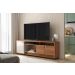 Bancada Napoli Suporte Para Tvs C/ 3 Portas E Nichos - Jequitiba/Off White Perolizado