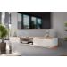 Bancada Suspensa Atlas 1.8 Suporte P/ Decoração E Eletrônicos Off White Perolizado/Jequitiba
