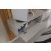 Bancada Suspensa Bali 1.9 Suporte P/ Decoração E Eletrônicos Com Gaveteiro - Off White Perolizado