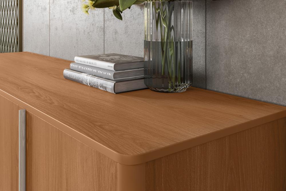 Buffet Amalf Suporte P/ Decoração 4 Portas Para Itens - Jequitiba