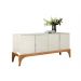 Buffet Amalf Suporte P/ Decoração 4 Portas Para Itens - Off White Perolizado/Jequitiba