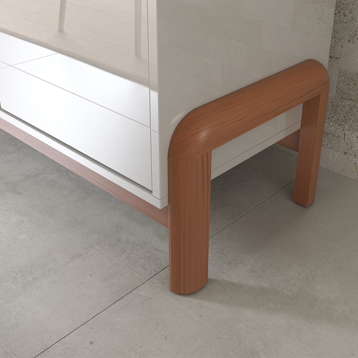 Buffet Aparador para Sala de Jantar 4 Portas Elisa Off White/Jequitiba