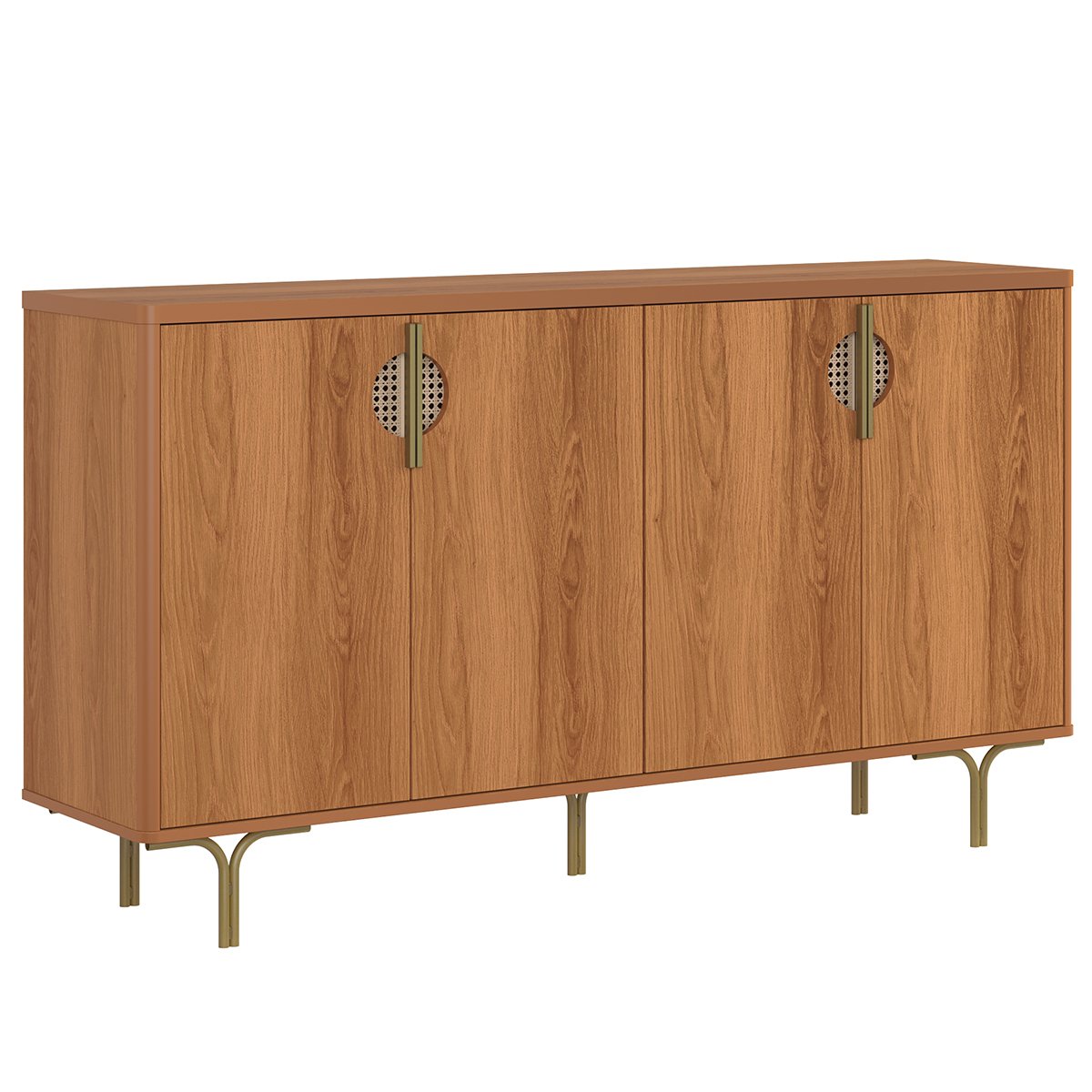 Buffet Aparador para Sala de Jantar 4 Portas Marella Jequitiba