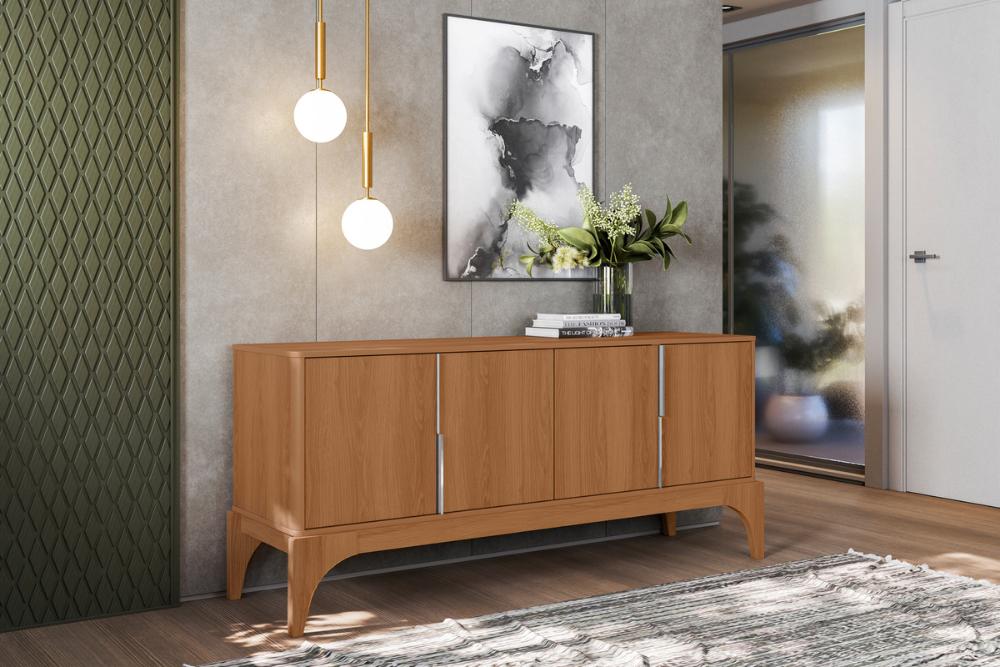 Buffet Lima Suporte P/ Decoração 4 Portas Para Itens - Jequitiba