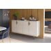 Buffet Siena Suporte P/ Decoração 4 Portas C/ Prateleira Divisória - Off White