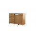 Cômoda Vega 2020 2 Portas C/ Gaveteiro Suporte P/ Cabide Calçados E Maquiagem - Freijo