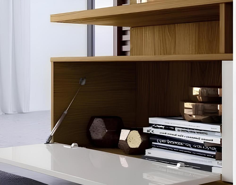 Conj. Bancada Casablanca 3 Portas Com Painel P/ Tvs Até 75" - Jequitiba/Off White Perolizado