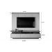 Conj. Bancada Casablanca 3 Portas Com Painel P/ Tvs Até 75" - Jequitiba/Off White Perolizado