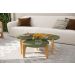 Conj. Mesas De Centro Caribe 105Cm + 55Cm - Verde Floresta/Freijo