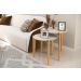 Conj. Mesas Laterais Caribe 60Cm + 50Cm - Off White Perolizado/Freijo
