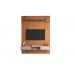 Conj. Painel Mendonza Frisado C/ Prateleira - Jequitiba + Bancada Gália 1.9 2 Gaveteiros - Jequitiba/Off White