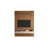 Conj. Painel Oslo Frisado C/ Prateleira - Jequitiba + Bancada Bali 1.9 3 Gaveteiros - Off White