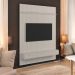 Conj. Painel Oslo Frisado C/ Prateleira - Off White + Bancada Bali 1.9 3 Gaveteiros - Off White