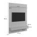 Conj. Painel Oslo Frisado C/ Prateleira - Off White + Bancada Bali 1.9 3 Gaveteiros - Off White