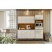 Cozinha Atlantis 11 Armários 2 Gavetas C/ Espaço Para Microondas E Utilidades - Jequitiba/Off White
