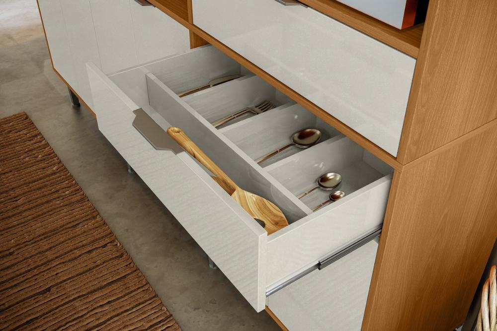 Cozinha Atlantis 11 Armários 2 Gavetas C/ Espaço Para Microondas E Utilidades - Jequitiba/Off White