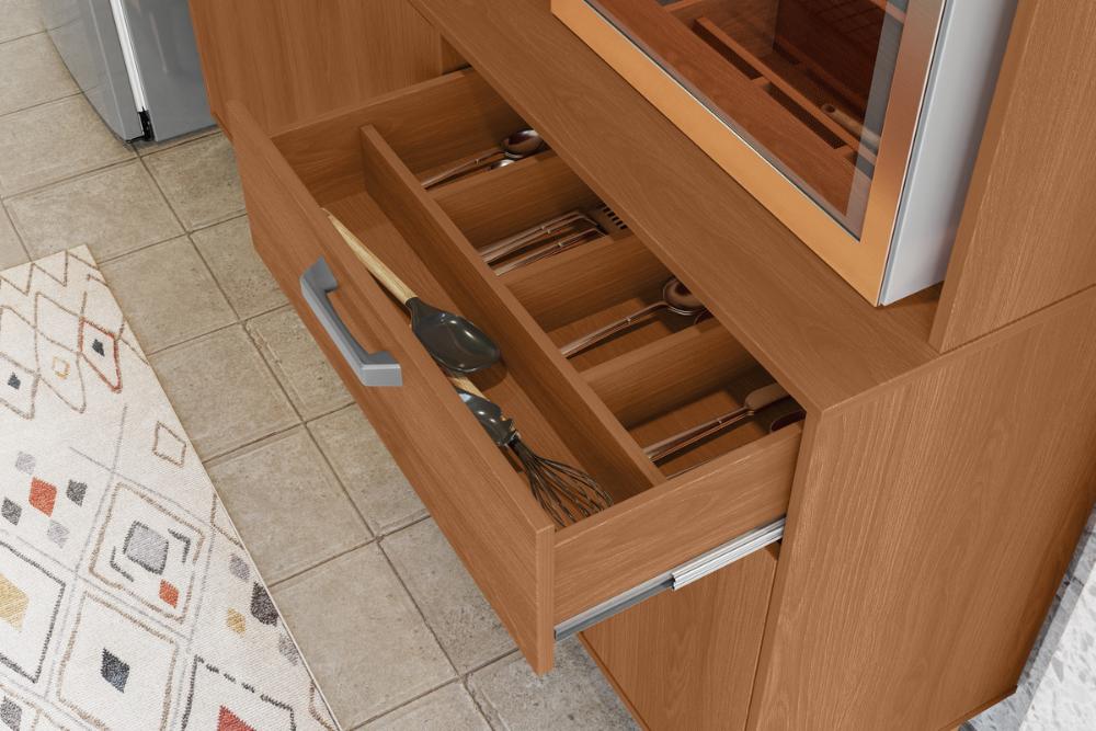 Cozinha Dakota 6 Portas 1 Gaveteiro C/ Espaço Para Microondas E Vinhos - Jequitiba