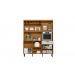 Cozinha Dakota 6 Portas 1 Gaveteiro C/ Espaço Para Microondas E Vinhos - Jequitiba/Off White