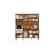 Cozinha Viena 7 Portas 3 Gaveteiros C/ Espaço Para Microondas E Vinhos -  Jequitiba/Off White