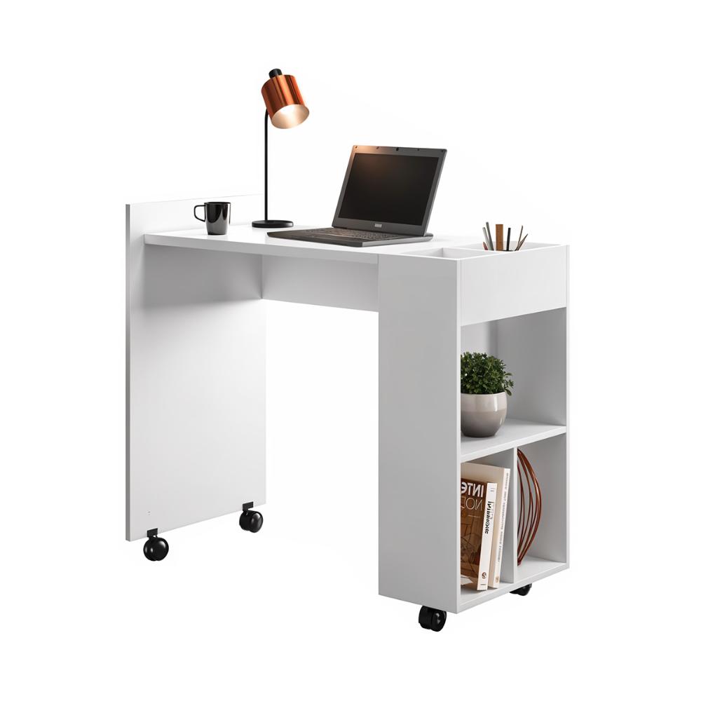 Escrivaninha para Computador Alessa 2 Nichos Modulo-2 Branco