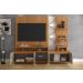 Home Cross Frisado Painel P/ Tvs Até 55'' C/ 4 Portas E Prateleiras P/ Decoração - Jequitiba/Off White Perolizado