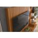Home Cross Frisado Painel P/ Tvs Até 55'' C/ 4 Portas E Prateleiras P/ Decoração - Jequitiba/Off White Perolizado