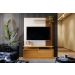Home para TV com Prateleira Ibirapuera Tauari Ripado Off White Perolziado