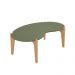 Mesa De Centro Caribe 105Cm P/ Decoração E Utilidades - Verde Floresta/Freijo
