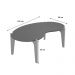 Mesa De Centro Caribe 105Cm P/ Decoração E Utilidades - Verde Floresta/Freijo