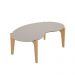 Mesa De Centro Florida 105Cm P/ Decoração E Utilidades - Off White Perolizado/Freijo
