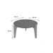Mesa De Centro Florida 55Cm P/ Decoração E Utilidades - Verde Floresta/Freijo