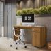 Mesa De Trabalho Home Office Studio C/ Gaveteiro E Suporte Para Cpu  - Imbuia