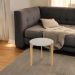 Mesa Lateral Florida 60Cm Suporte Decoração E Utilidades - Off White Perolizado/Freijo