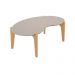Mesa de Centro Oval Kiev Off White Freijó