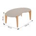 Mesa de Centro Oval Kiev Off White Freijó