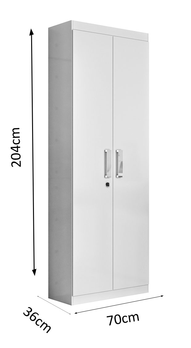 Armário Organizador Delta New Amêndoa com Off White - Lukaliam Móveis