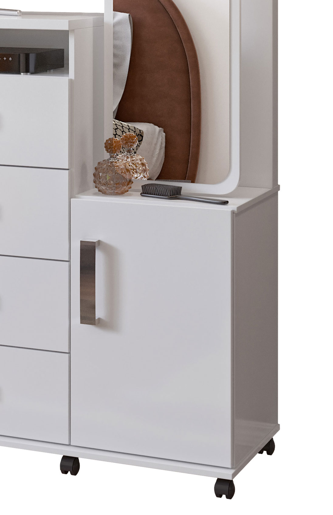 Cômoda Copacabana Branco Brilho - Lukaliam Móveis