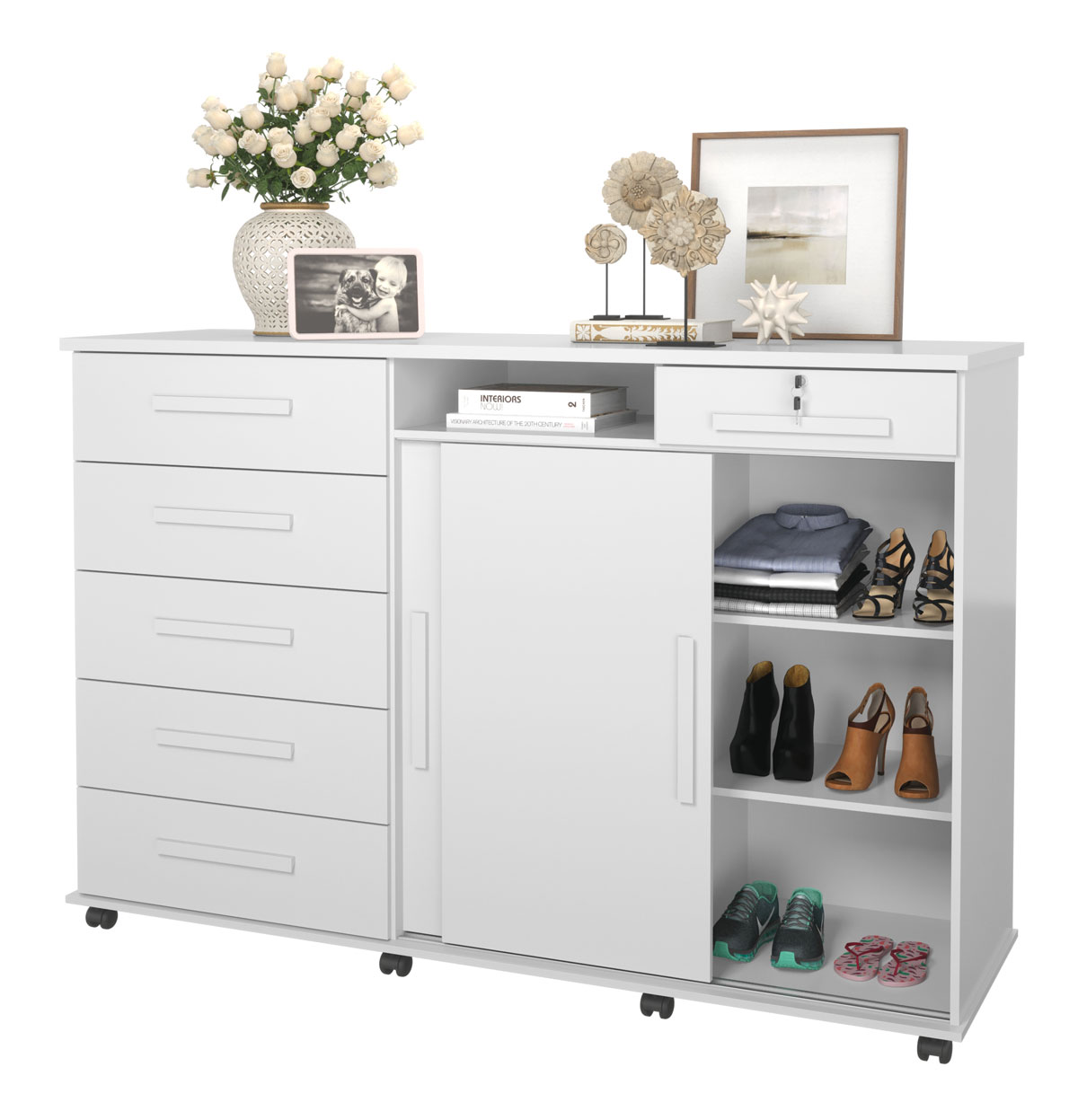 Cômoda Max 2020 Branco - Lukaliam Móveis