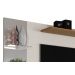 Painel para TV Intense Off White com Damasco - Lukaliam Móveis