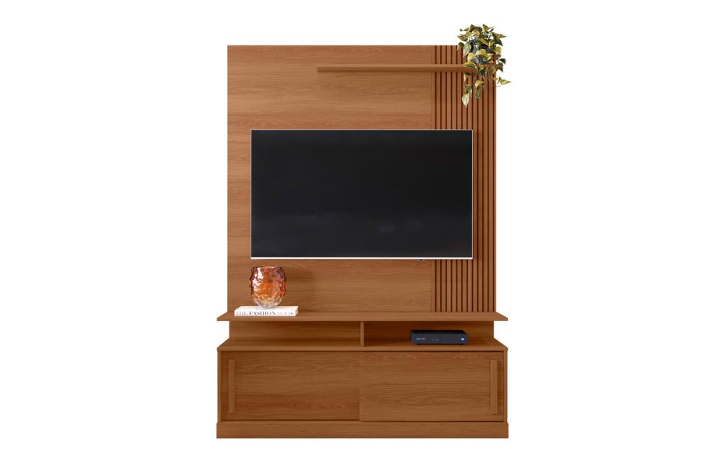 Painel Home Chicago P/ Tvs Até 60'' 2 Portas C/ Prateleira - Jequitiba