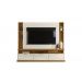 Painel Home Vigo 2024 P/ Tvs Até 70" 3 Portas E Prateleiras P/ Itens  - Jequitiba/Off White Perolizado